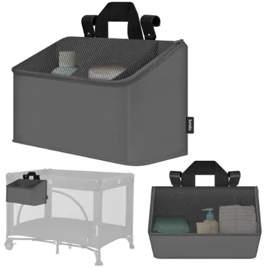 Lionelo, Sidepocket, organizer do łóżeczka, średni, grey