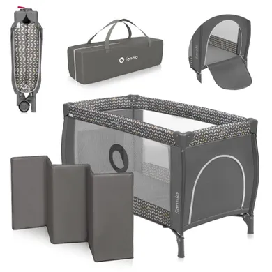 Lionelo, Sven Plus, łóżeczko turystyczne, Grey Scandi