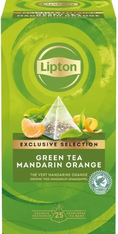 Lipton, Piramid, Green Tea, Mandatin Orange, herbata, 25 kopert