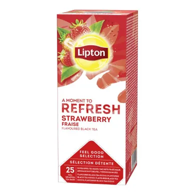 Lipton, Strawberry, herbata, 25 kopert