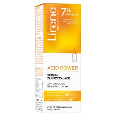 Lirene, Acid Power, serum złuszczające z hydrolatem grejpfrutowym, 30 ml