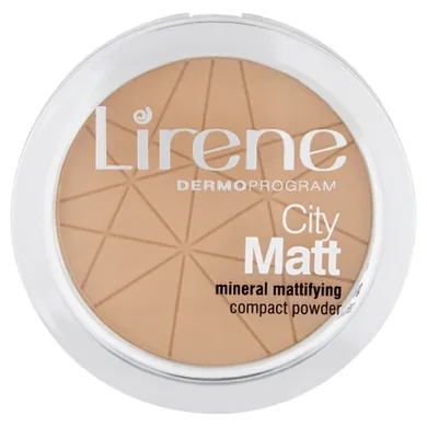 Lirene, City Matt, Mineral Mattifying Compact Powder, mineralny puder matujący, 03 Beżowy, 9g