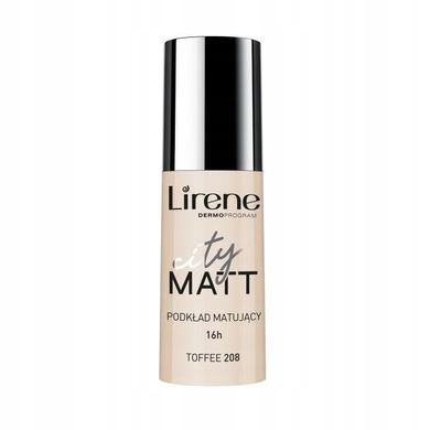 Lirene, City Matt, podkład matujący do twarzy, 208 Toffee, 30 ml