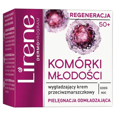 Lirene, Komórki Młodości, wygładzający krem przeciwzmarszczkowy, 50+, dzień i noc, 50 ml