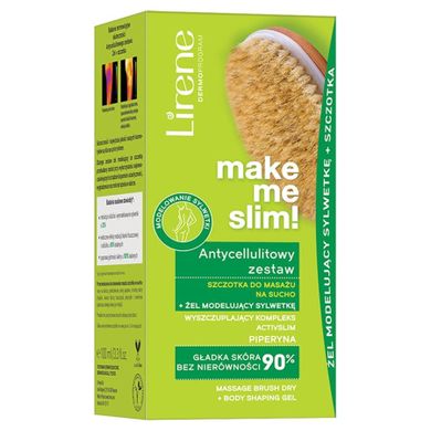 Lirene, Make Me Slim!, antycellulitowy zestaw, szczotka do masażu na sucho + żel modelujący sylwetkę, 100 ml