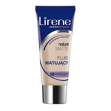 Lirene, Nature Matte fluid matujący do twarzy, 10 Porcelanowy, 30 ml