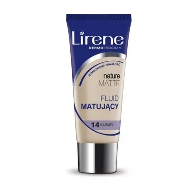 Lirene, Nature Matte fluid matujący do twarzy, 14 Karmel, 30 ml