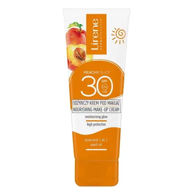 Lirene, Peachy Shot, odżywczy krem pod makijaż, SPF30, 50 ml