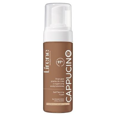 Lirene, Perfect Tan, brązująca pianka do ciała z organiczną wodą kokosową, Cappucino, 150 ml