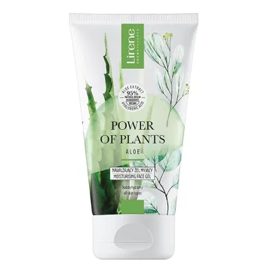 Lirene, Power of Plants, nawilżający żel myjący, aloes, 150 ml