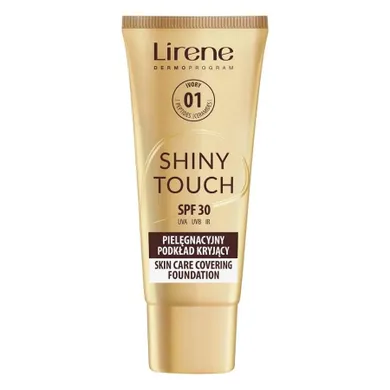 Lirene, Shiny Touch, pielęgnacyjny podkład kryjący, 01 Ivory, 30 ml