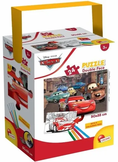 Lisciani, Auta, puzzle w tubie, 24 elementy