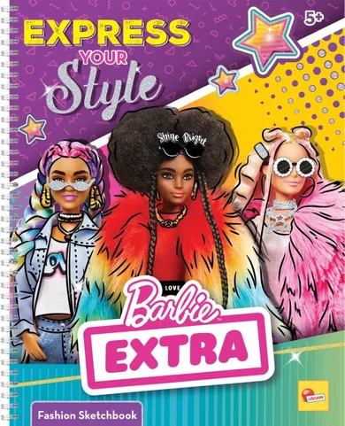 Lisciani, Barbie, Express Your Style, szkicownik z naklejkami