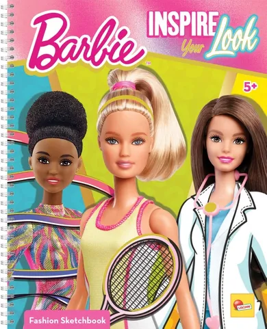 Lisciani, Barbie, Inspire Your Look, szkicownik z naklejkami