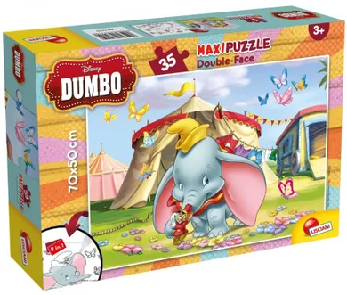 Lisciani, Dumbo, puzzle maxi, dwustronne, 35 elementów