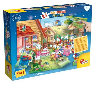 Lisciani, Flip-Flap Kaczor Donald, puzzle maxi, 24 elementy
