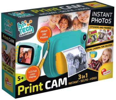 Lisciani, Hi-Tech Print Cam, aparat natychmiastowy dla dzieci, zestaw z ramkami i naklejkami