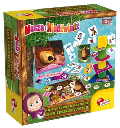 Lisciani, Masza i Niedźwiedź, gry edukacyjne, zestaw
