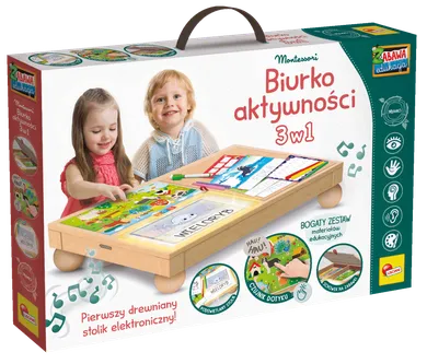 Lisciani, Montessori, Biurko aktywności 3w1