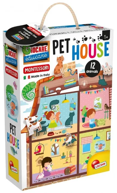 Lisciani, Montessori, Pet House, zestaw edukacyjny