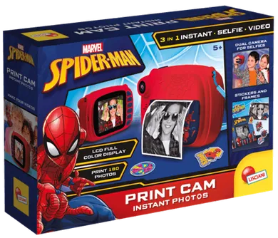 Lisciani, Spider-Man, Print Cam, aparat natychmiastowy, zestaw z ramkami i naklejkami