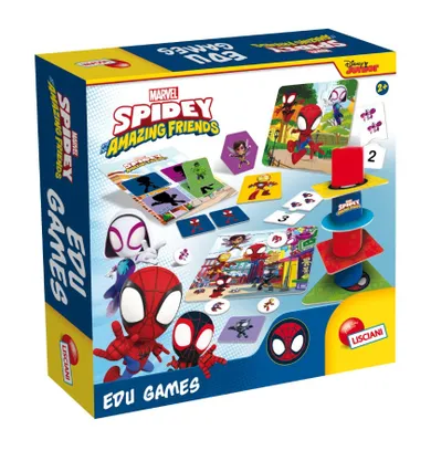 Lisciani, Spidey i super-kumple, kolekcja gier edukacyjnych, 108 elementów