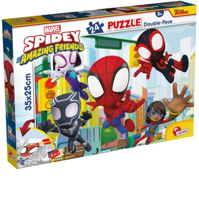 Lisciani, Spidey i super-kumple, puzzle dwustronne, 24 elementy