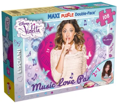 Lisciani, Violetta, puzzle dwustronne maxi V2, 108 elementów