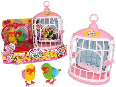 Little Live Pets, Kochane ptaszki w klatce, zabawka interaktywna