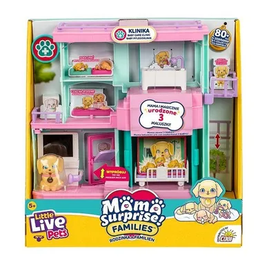 Little Live Pets, Mama Surprise Families, Klinika, mama piesek i małe szczeniaczki, zabawka interaktywna