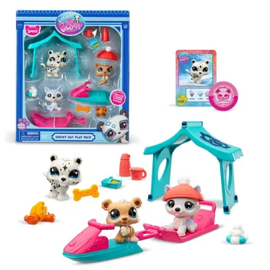 Littlest Pet Shop, Śnieżny Dzień, zestaw 3 figurek