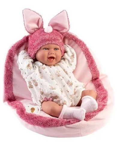 Llorens, Mimi, lalka bobas, śmiejąca się, z podusią, 42 cm