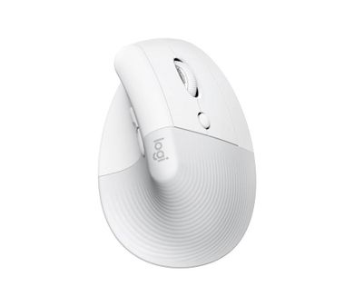 Logitech, Lift Vertical, mysz, white