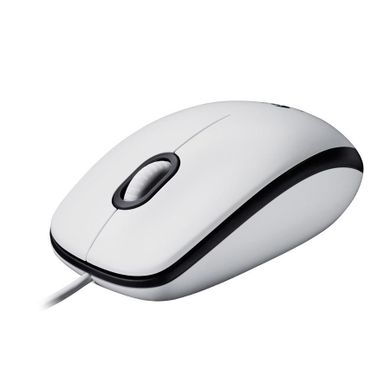 Logitech, M100, mysz, white