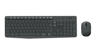 Logitech, zestaw, klawiatura membranowa, mysz optyczna, MK235, 920-007931, USB 3.0, szary