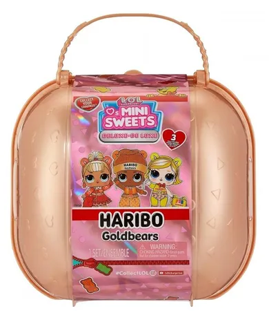 L.O.L. Surprise Loves Mini Sweets X Haribo, Goldbears, walizka + 3 laleczki modowe