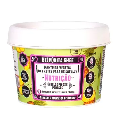 Lola Cosmetics, Be(M)dita Ghee, odżywcza maska do włosów z ananasem i masłem bacuri, 100g