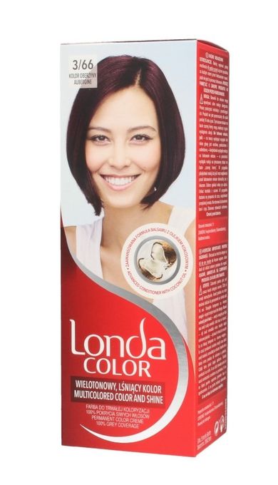 Londa, Color Cream, farba do włosów, nr 3/66 kolor oberżyny