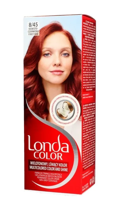 Londa, Color Cream, farba do włosów, nr 8/45 ognisto-czerwony