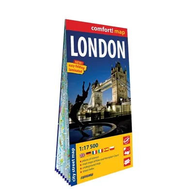 London. Laminowany plan miasta 1:17 500