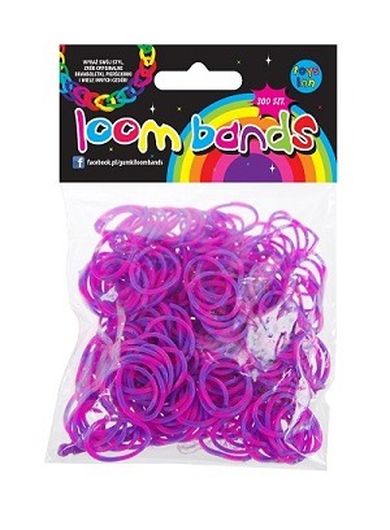 Loom Bands, Gumki, róż/fiolet, 300 szt.