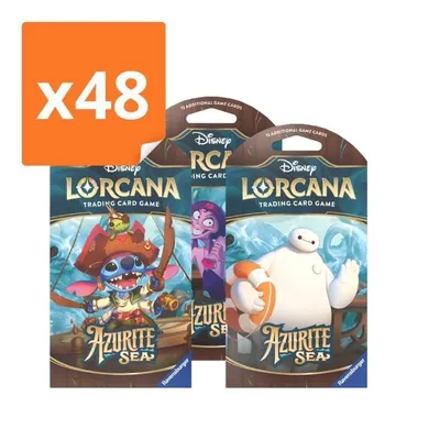 Lorcana, Disney, Azurite Sea, Booster, gra karciana, 48 szt.