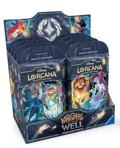 Lorcana, Disney, Whispers in the Well, Starter Deck Box, gra karciana, 8 szt.