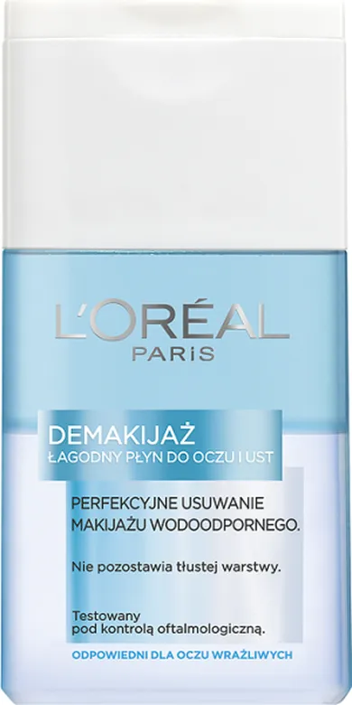 L'Oreal Paris, Demakijaż, łagodny płyn do oczu i ust, 125 ml