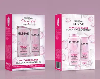L'Oreal Paris, Elseve, Glycolic Gloss, zestaw: szampon + odżywka
