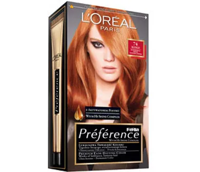 L'Oreal Paris, Feria Preference, farba do włosów, 74 intensywna miedź