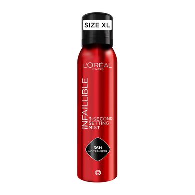 L'Oreal Paris, Infaillible, 3-Second Setting Mist, 3-sekundowy spray utrwalający makijaż, 150 ml
