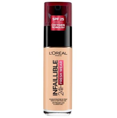 L'Oreal Paris, Infallible 24H Fresh Wear Foundation, długotrwały podkład do twarzy, 180 Rose Sand, 30 ml