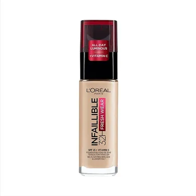 L'Oreal Paris, Infallible 32H Fresh Wear, długotrwały podkład do twarzy, 130 Cool Rose, 30 ml