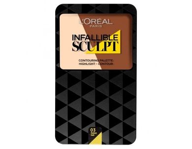 L'Oreal Paris, Infallible Make-Up, paleta do konturowania rysów twarzy, 03 Medium/Dark, 10 g
